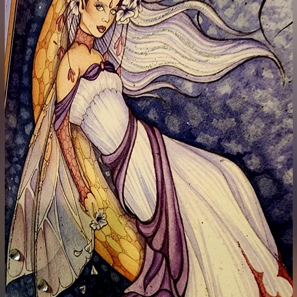 🧚♂️Hard to find JESSICA GALBRETH framed and matted print with embellishments - Picture 5 of 6